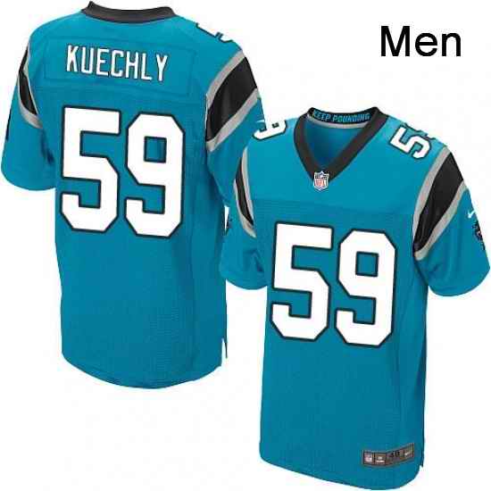 Mens Nike Carolina Panthers 59 Luke Kuechly Elite Blue Alternate NFL Jersey